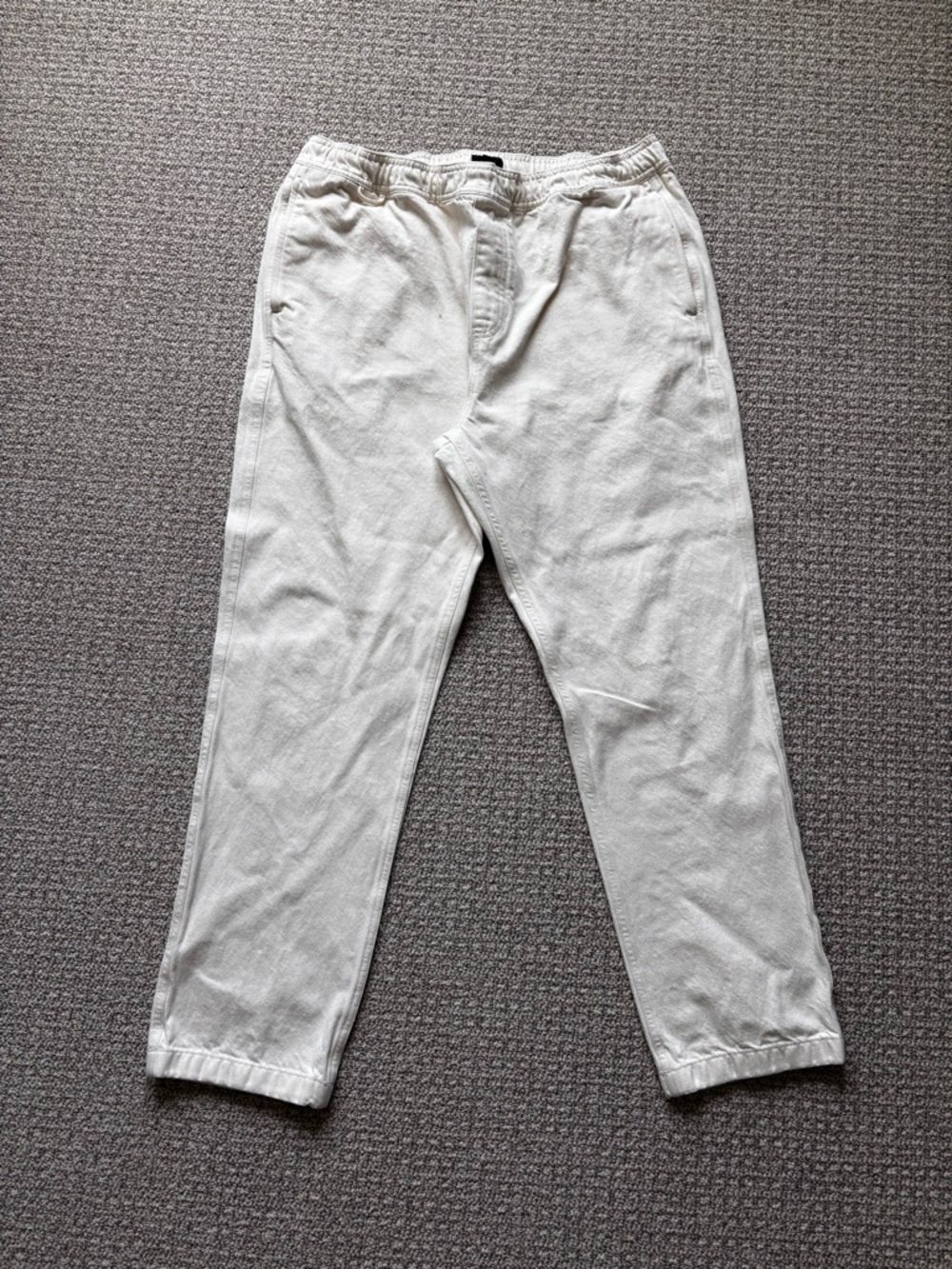 J. Crew Off-White Pull On Cotton Pants